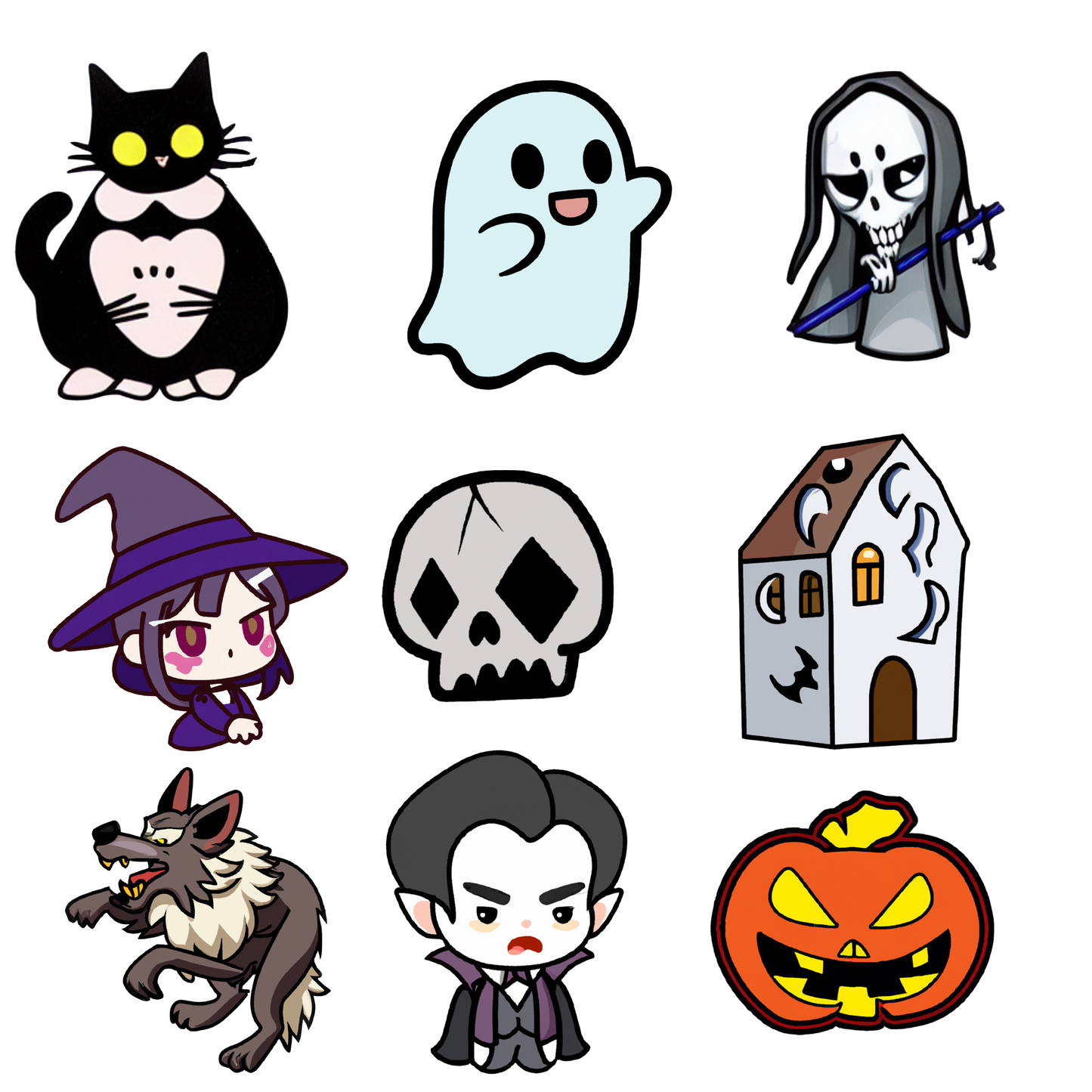 Halloween Sticker Sheet (9 Stickers)